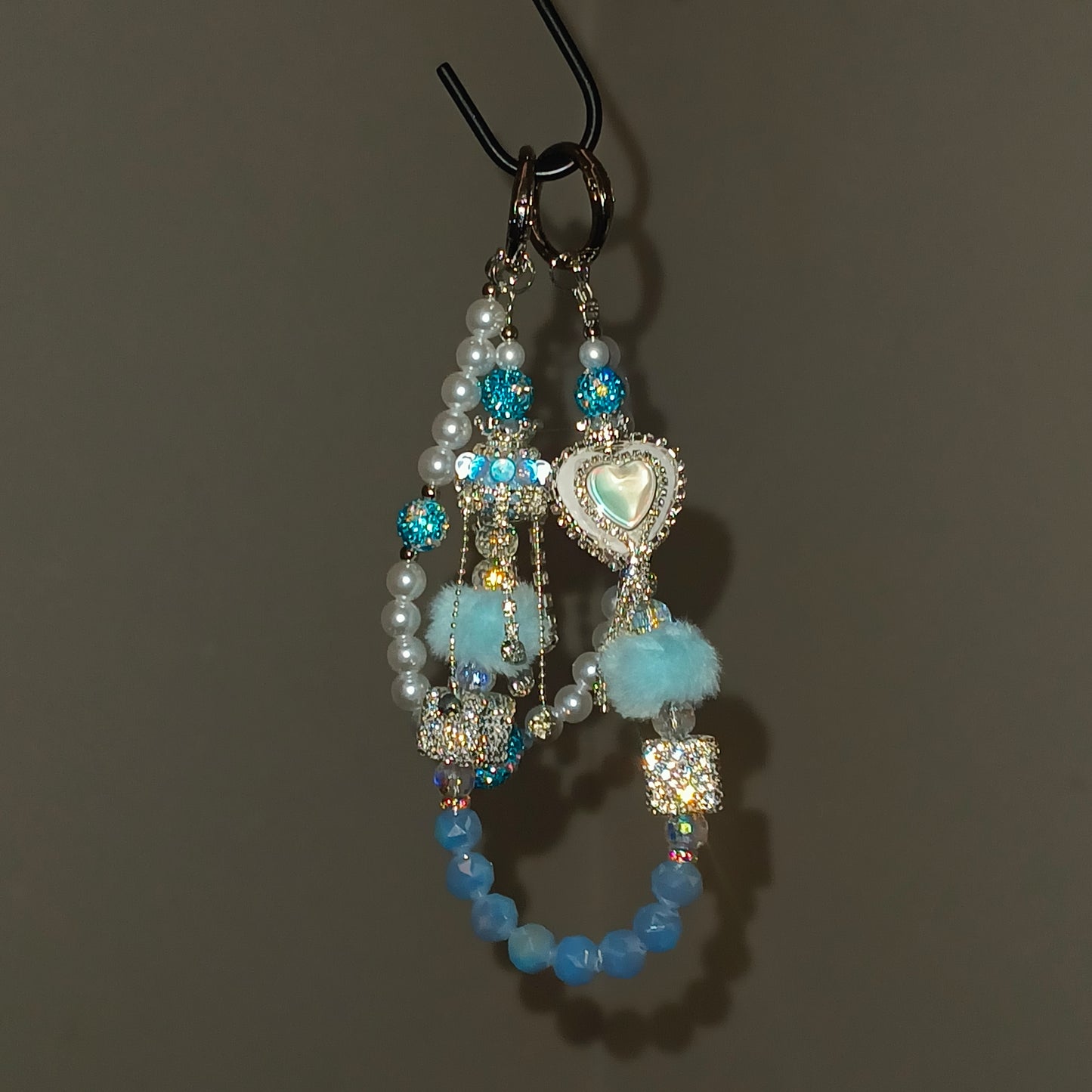 Handmade Bling Phone-straps - Heart series