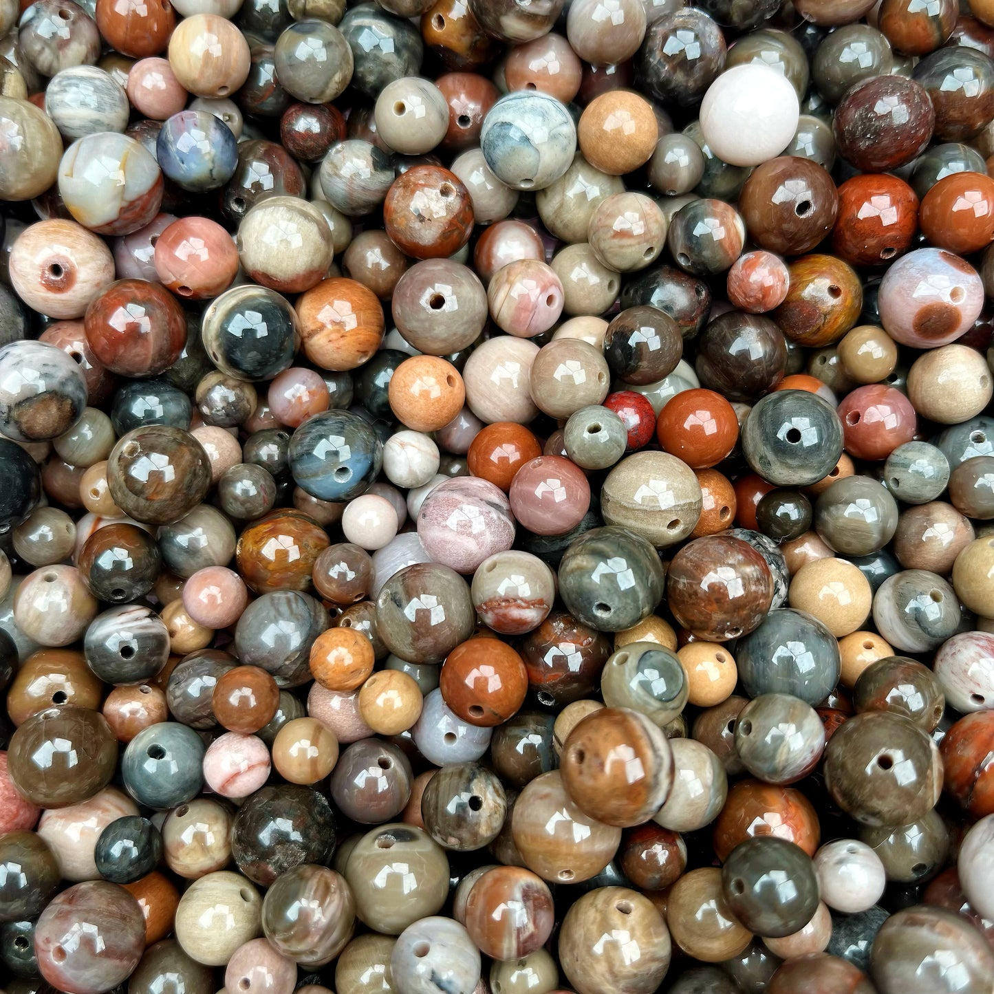 Natural Stone - Petrified Wood Stone beads