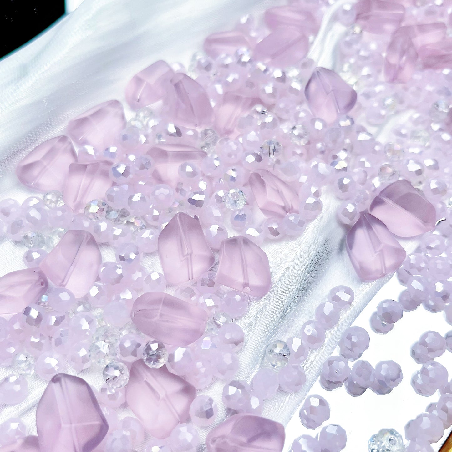 Pink Faceted Bead Mix (6mm)