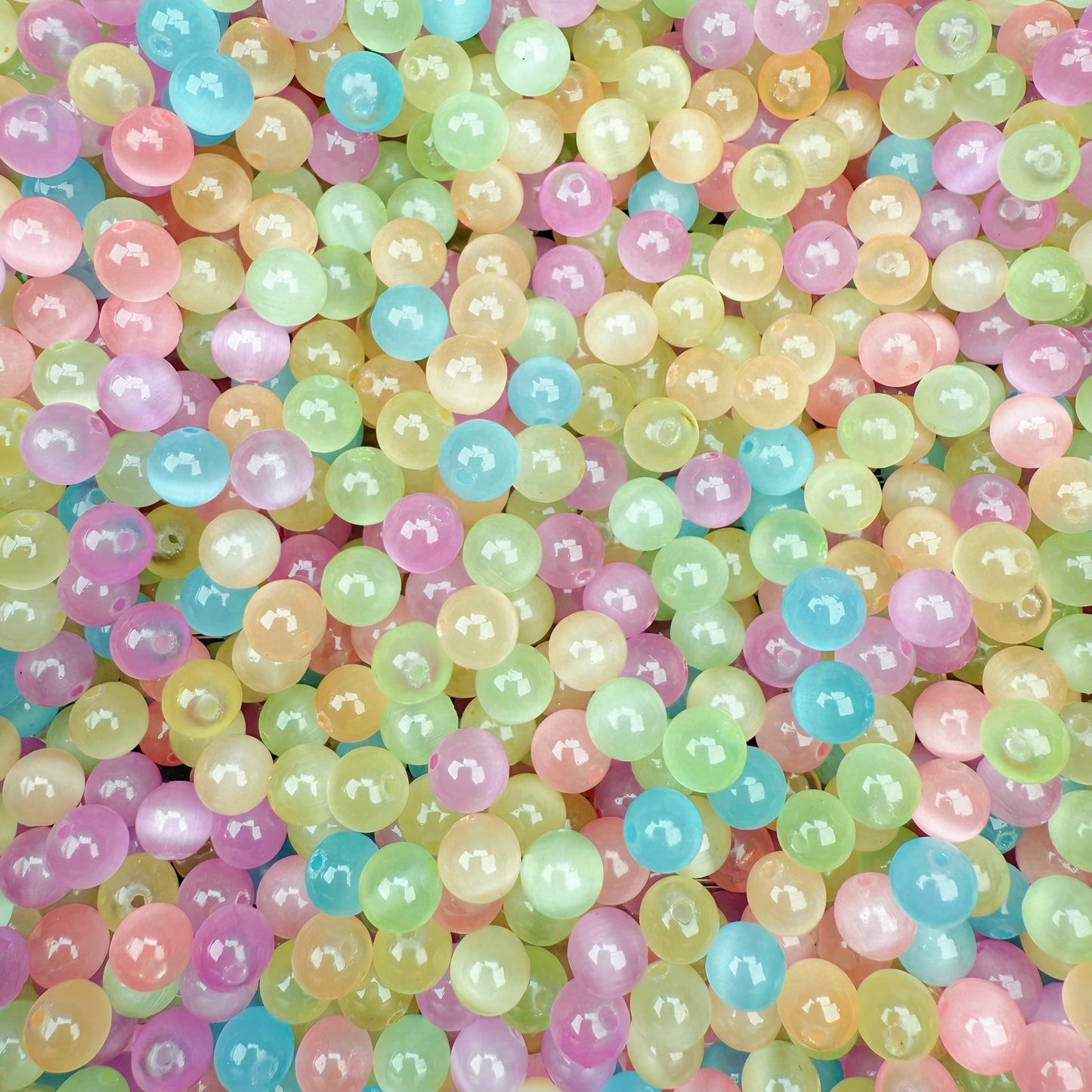 Natural Stone - Rainbow Cat eyes