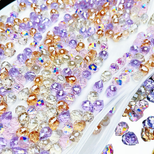 Teardrop Faceted Beads Mix 9*8mm - Warm
