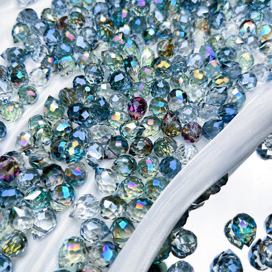 Teardrop Faceted Beads Mix 9*8mm - Cold